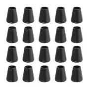 36Pcs Alloy Bell End Stoppers, 12.5mm x 10mm Cord End Fastener, Black
