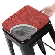 Memory Foam Bar Stool Cushion 1 Piece, Modern Interwoven Red Square-1 Pcs