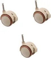 VICASKY 3pcs Crib Casters Caster Wheels Small Wheels for Furniture Small Casters Bed Casters The Wheel Office Chair Swivel Caster Crib Trolley Caster Wheel Drawer Wheels Rubber Beige