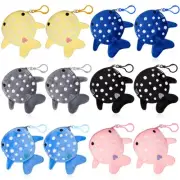 24PCS Cute Whale Shark Plush Stuffed Animal Coin Purse Keychain for Kids Summ...