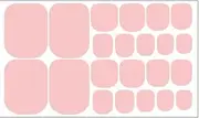 Generic Toe Nail Gel Nail Sticker Polish Durable Use 100% Nail Gel Polish Sticker (Pastel Pink)