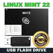 Linux Mint 22 MATE "Wilma" 64bit Bootable/Live OS USB Drive • Free Ship