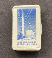 1940 New York Worlds Fair Sugar Cube - Vintage NYWF Rare NY Collectible