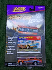 Johnny Lightning FUNNY CARS WHITE BEAR DODGE new in pkg (50000)