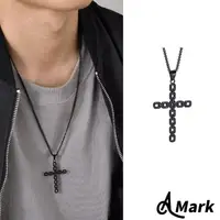 在飛比找momo購物網優惠-【A MARK】光面縷空鍊條十字架造型鈦鋼項鍊(鈦鋼項鍊 縷