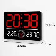LED Digital Wall Clock with Flexible Installation Options for Home Decor