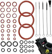 [Glamifyr] Philips Latte Go Sealing Rings and 5 Cleaning Set, Philips Fully Automatic Coffee Machine Seal O-Rings for Philips Saeco for Support Valve Steam Valve Outlet Valve Fully Automatic Coffee