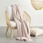Renee Taylor Lenni Primrose 130x170cm Cotton Knitted Sofa/Bed Throw Soft Blanket