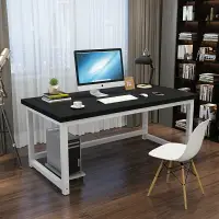 在飛比找樂天市場購物網優惠-加固鋼木電腦桌臺式桌加長雙人簡約現代家用實木電競臥室辦公書桌
