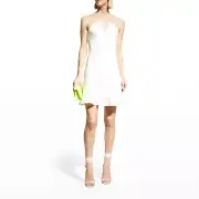 Sale! $175 Aidan by Aidan Mattox HALTER MINI DRESS Ivory Color Size 4