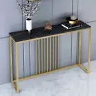 XXL Aesthetical Glossy Stone Top Hall Table Console Table Living Room Furniture