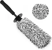 YeewayVeh Car Wheel Brush, Microfiber Rim Brush with Replaceable Wheel Cleaner Brush Cover,Soft & Lightweigh Flat Tire Cleaning Tools for Most Car Truck SUV Motorcycle Fenders Engine Exhaust and Rims