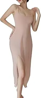 [Zylphorix] Women Lace High Slit Long Nightgown Teddy Mesh Skirt Lingerie Sheer Nightdress One Piece Bodysuit Sheer Dress Nighties