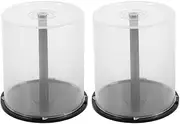 2pcs Cd Storage Bin Cd Case Empty Cd Storage Holder Plastic Cd Storage Holder Cd Storage Bucket Album Case Cd Storage Units Cd Container Disc Case Pp Travel Dvd Empty Bucket