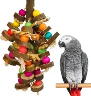 Bird Toys Parrot Toys Natural Peppered Wood Chew Toys for Parakeet Cockatiel