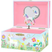 Floral Unicorn Jewelry Box - Toys for Girls Age 4-6 - Kids Blue