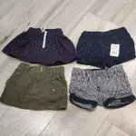 全新 BABY GAP2件式褲裙+NET水玉點點短褲+WHY AND2/1 牛仔短裙+放OSHKOSH格紋小短褲