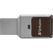 Verbatim Americas Llc 70368 Fingerprint Secure Usb Flash Drive 64 Gb 3.0 Silver
