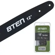 8TEN 12" Chainsaw Guide Bar & Chain .043 3/8LP 44DL for Stihl MS170 61PMM344E