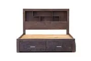 Catmint Bed Frame King Size Timber Mattress Base With Storage Drawers Grey Stone