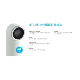 HTC RE 迷你攝全新未拆白色