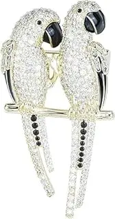 [Generic] Vintage zircon Parrot Bird Brooch Pin Breastpin Broach Jewelry for Women Men