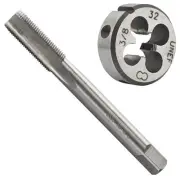 3/8"-32 UNEF HSS Tap And Die Set, 3/8 x 32 UNEF Machine Thread Tap And UNEF R...
