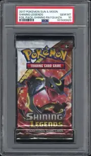 2017 POKEMON SUN & MOON SHINING LEGENDS FOIL PACK SHINING RAYQUA PSA 10 GEM MINT