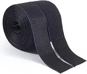 CABODYALS 10M 1.97 Inch Black Hook And Loop Tape with Adhesive Fastenering Double Sided Sticky Straps Nylon Fastener Fabric Heavy Duty Strips for Sewing Making Clothes Diy Handcrafts Supplies