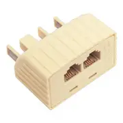 Avico Telephone Adaptor Australian Plug To 2 US Modular Sockets