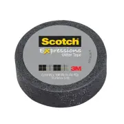 Scotch Expressions Glitter Tape: 0.59 in. x 196 in. (Black)