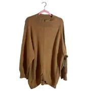 Anthropologie Maeve boho Plus Crystal Tunic Sweater Size 3X Honey Women's NWT