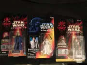 New VTG~3-Hasbro/Kenner Star Wars Figures,Princess Leia,Jar Jar Binks,Palpatine