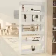 Book Cabinet/Room Divider High Gloss White 80x30x166 cm Engineered Wood