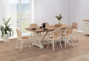 NORMANDY 7 Piece Dining Suite with Toulouse Dining Chairs.