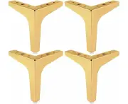 4Pcs Furniture Legs, Gold Furniture Legs, DIY Table Legs, Cupboard Legs, Furniture Feet, Cabinet Legs Furniture Legs, Gold Metal Furniture Legs (B)