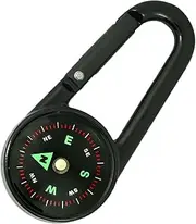 Carabiner Compass - Clip on Compass Carabiner | Outdoor Clip-On Single-Sided Compass, Pocket Compass, Pocket Compass with Clear Scale, Camping, Exploration, Field Practice, and Hiking