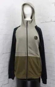 Volcom V-Science Fleece Full Zip Hoodie, Men's Large, Dark Khaki New