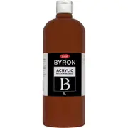 Jasart Byron 1L Acrylic Paint Bottle Medium-Bodied Craft Painting Burnt Sienna