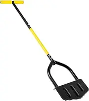 ZFLYCANP Saw-Tooth Edger Lawn Tool, Half Moon Lawn Edger with T Grip Handle, Stainless Steel Garden Grass Edger Tool for Sidewalk Driveway Patio Lawn