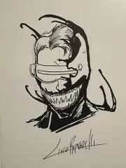 Venomized Cyclops Sketch Art. Not A Comic. Comes With COA. Signed By Livio