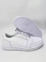 Nike Wmns Air Jordan 1 Ret Low Slip White Black Shoes (AV3918 100) Wmns Size 7.5