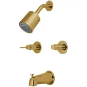Kingston Brass KBX8148NDL Nuvo Fusion Two Handle Tub & Shower Faucet