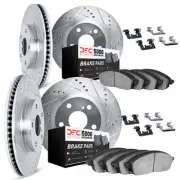Dynamic Friction Company 7514-67077 Brake Rotor Dimpled & Slotted Silver W/5000