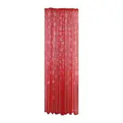 1PCS Christmas Snowflake Curtain Tulle Window Treatment Voile Drape Valance