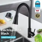 Vitarora Pull Out Kitchen Mixer Tap Black Sink Basin Faucet Swivel Brass Spout