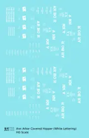 K4 HO Scale Decals Ann Arbor Covered Hopper White