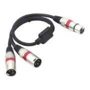 XLR Female to Double Male Y 3 Pin Audio Splitter Adapter