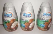 (3) COCONUT COLADA SOLID AIR FRESHENER BY WIZARD 7.8 OZ EACH
