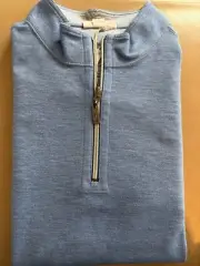 Tommy Bahama Brand New Reversible 3XL XXXL NWT Sky Blue Floral 1/4 Zip Pullover